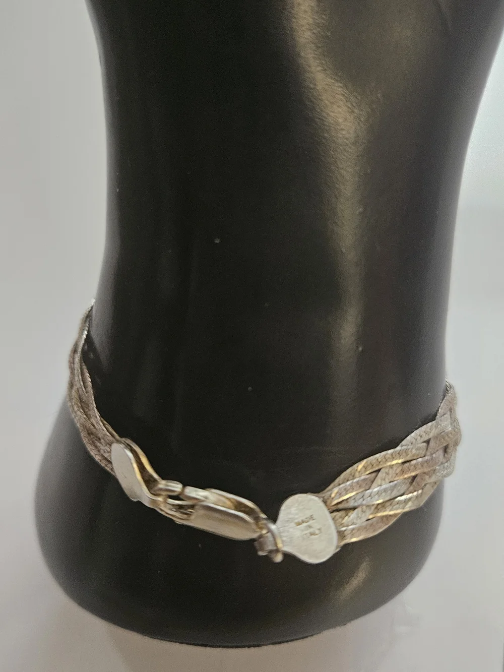 Sterling Silver Multi-Strand Braided Herringbone Chain Bracelet